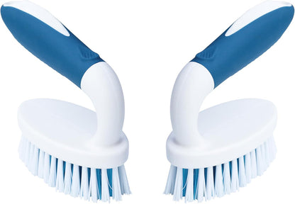 Scrub Brush, 2 Pack Household Cleaning Brushes with Stiff Bristles, Scrubbing Brush for Carpet, Shower, Bathtub, Kitchen, Pool Tile, Bathroom Scrubber, Small