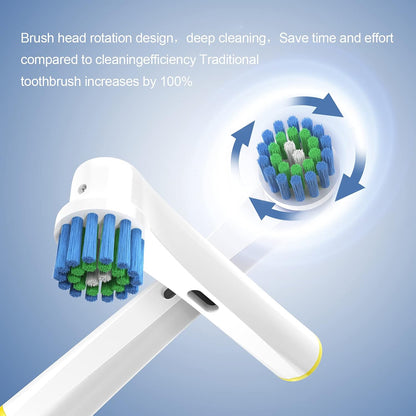 Replacement Toothbrush Heads for Oral-B, 4 Count Replacement Heads Compatible with Oral B Braun Electric Toothbrush