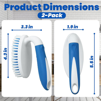 Scrub Brush, 2 Pack Household Cleaning Brushes with Stiff Bristles, Scrubbing Brush for Carpet, Shower, Bathtub, Kitchen, Pool Tile, Bathroom Scrubber, Small