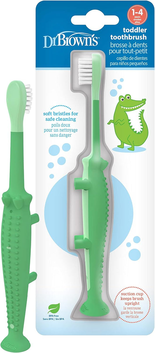 Baby and Toddler Toothbrush - Crocodile, BPA Free - Age 1-4Y