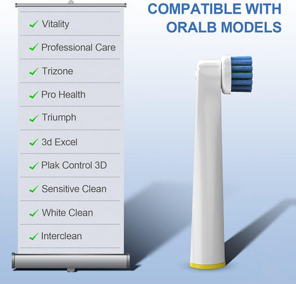 Replacement Toothbrush Heads for Oral-B, 4 Count Replacement Heads Compatible with Oral B Braun Electric Toothbrush