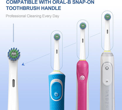 Replacement Toothbrush Heads for Oral-B, 4 Count Replacement Heads Compatible with Oral B Braun Electric Toothbrush
