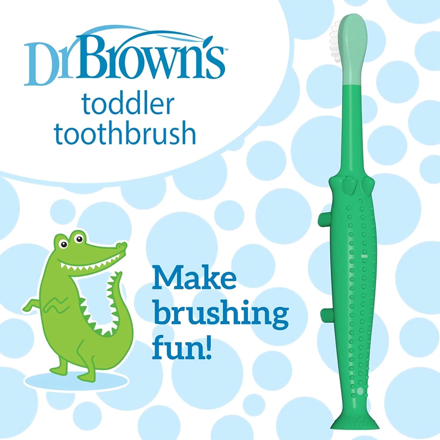 Baby and Toddler Toothbrush - Crocodile, BPA Free - Age 1-4Y