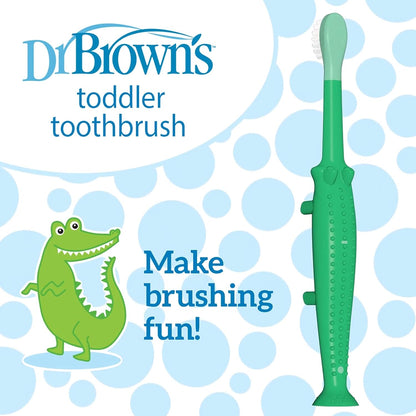 Baby and Toddler Toothbrush - Crocodile, BPA Free - Age 1-4Y
