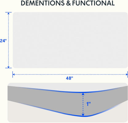 One-Piece Electric Standing Desk, 48 X 24 Inches Adjustable Desk with Seamless Desktop, Memory Controller Height Adjustment (White Frame + White Desktop, 2 Packages)