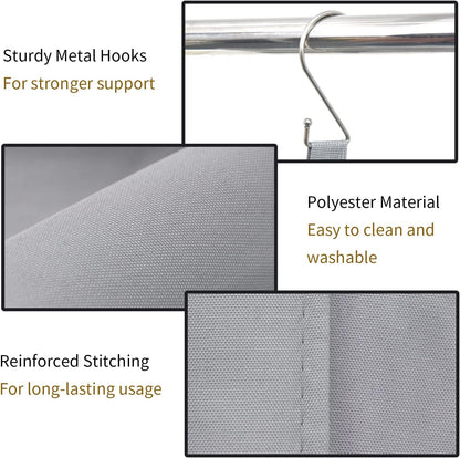 5-Shelf Hanging Closet Organizers and Storage, Hanging Shelves for Closet Storage, Collapsible Hanging Shelf Organizer for Clothes Organization, Light Gray, 12 ¼" D X 12 ¼" W X 45 ½" H