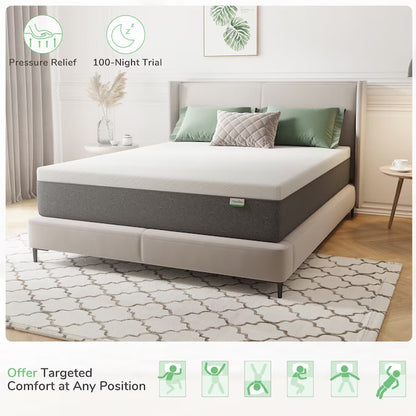 12-In Medium Twin Extra Long Memory Foam Mattress in a Box