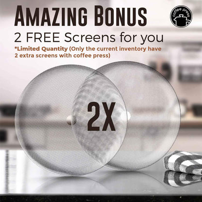 French Press Coffee Maker (1.5L)-Double Walled Large Coffee Press with 2 Extra Filters-Enjoy Granule-Free Coffee, Stylish Rust Free Kitchen Accessory-Stainless Steel (Mirror)