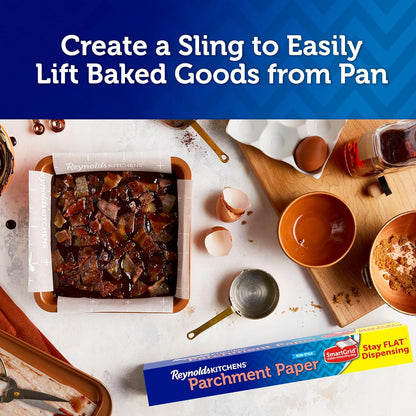 Kitchens Stay Flat Parchment Paper Roll, Non Curling Baking Parchment Paper for Baking and Cooking, Oven Safe up to 425 Degrees, 36 Feet X 15 Inches, 45 Total Sq. Ft.