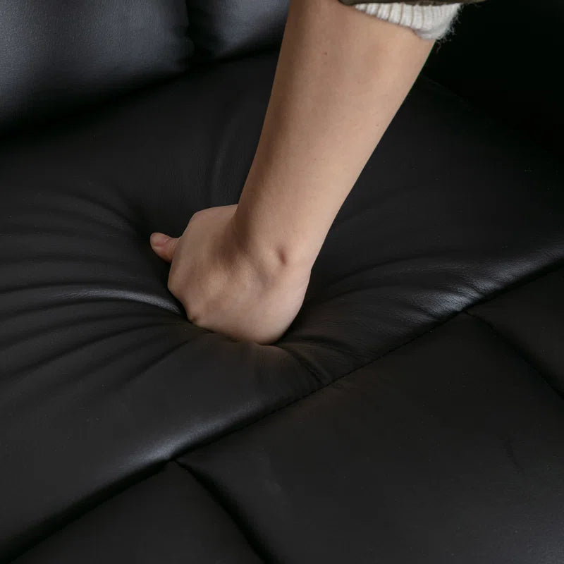 33.5" Wide Modern Faux Leather Soft Backrest Manual Release Recliner Chair with Massage & Storage & Cup Holder (Set of 2)