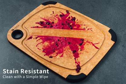 Wood Fiber Cutting Board for Kitchen - Non-Slip, Reversible, Eco-Friendly, Small 11.5 X 9.25-Inch Chopping Board, Natural Slate