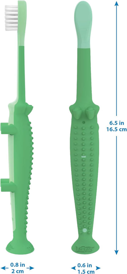 Baby and Toddler Toothbrush - Crocodile, BPA Free - Age 1-4Y