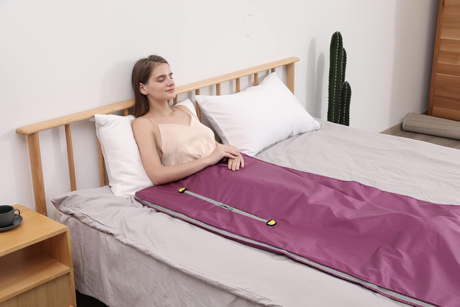 Infrared Sauna Blanket, Sauna Blanket for Home Use, Portable Sauna Infrared for Detoxification and Recovery, Adjustable 85-185°F Temperature Range