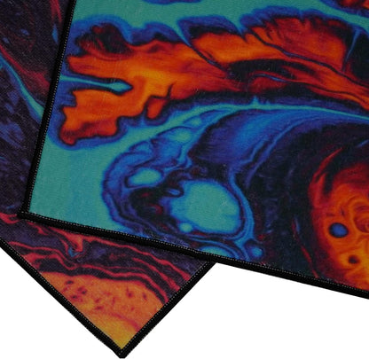 Artistic and Colorful Kitchen Rugs for Floor Non Slip Kitchen Rugs and Mats Kitchen Mat Set Farmhouse Kitchen - Lava Flow2 Art- 2 Pieces - 30"X17" + 47”X17