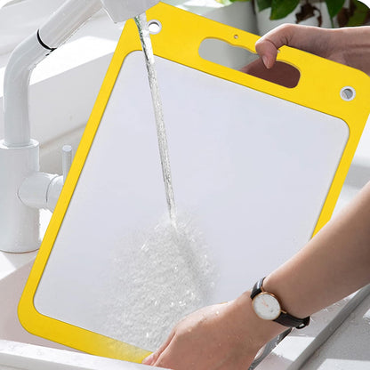 Stainless Steel Cutting Board Kitchen Cutting Board Double-Sided Vegetable Meat Fruit Cutting Board (Orange, 13.7X9.8)